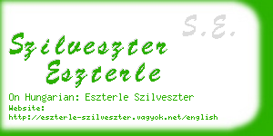 szilveszter eszterle business card